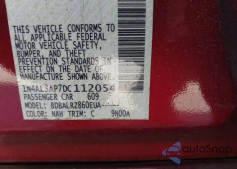 2013 Nissan Altima 2.5 S from USA, damaged, VIN 1N4AL3AP7DC112054